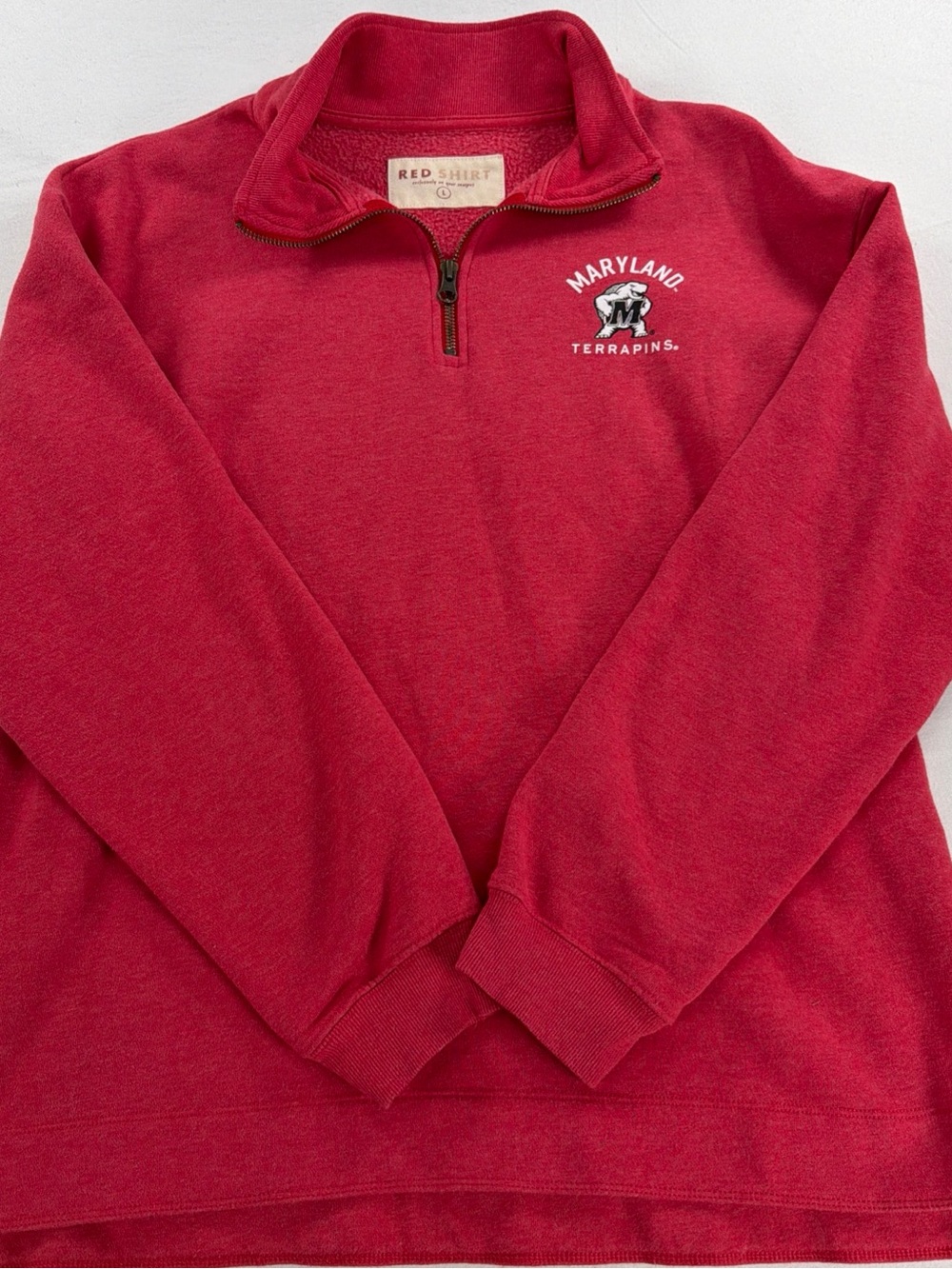 Maryland Terrapins Red Quarter-Zip Pullover Sweater - #231